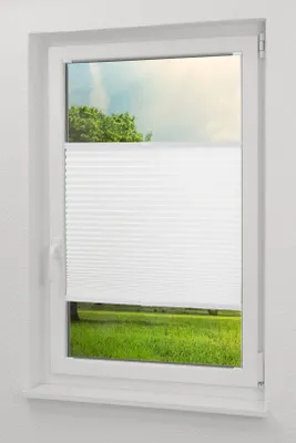Produktbild von Lysel - Qualitätsplissee Crush Tageslicht weiß  - Plissee in der Größe (Bx H) 80cm * 130cm