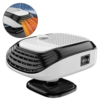 Produktbild von Autoheizung, tragbarer Heizlüfter, 360-Grad-Drehung, Zusatzheizung, Scheibenenteiser/Entfeuchter, geeignet für 12V, LKWs, SUVs, Transporter.