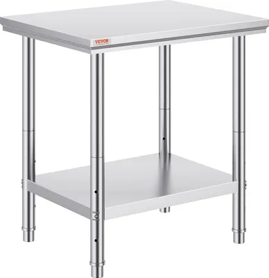 Produktbild von Edelstahl Arbeitstisch 760 x 600 x 70 mm Essenszubereitung für die Zubereitung von Mahlzeiten, Nähen, Waschen, Basteln, Garagennutzung usw.