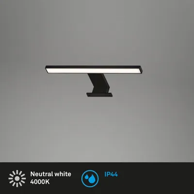 Immagine prodotto di Lampada a specchio LED Lampada a specchio IP44 5 W nero Metallo-plastica Briloner