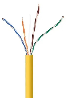Image de gembird CAT5e UTP LAN-Kabel (CCA), massiv, 305m, gelb