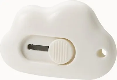 Imagen del producto de INF Cuchillo Mini para Abrir Paquetes, Cuchillo Portátil Compatible con Estudiantes para Abrir Sobres y Cortar Papel, Cuchillo de Oficina Blanco