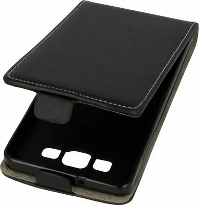 Produktbild von Flip Schutz Hülle für Huawei G8 Schwarz Kunstleder Slim Flex