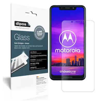 Produktbild von 2x Schutzfolie für Motorola P30 Play matt - Anti-Shock 9H Folie dipos Glass
