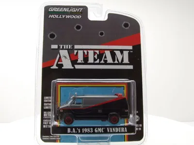 Produktbild von GMC Vandura A-Team Van 1983 TV-Serienmodell grau/schwarz Modellauto 1:64 Greenlight Collectibles