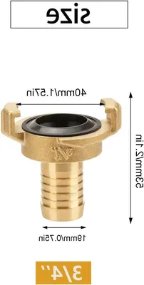 Schnelle Verbindung mit 3/4" Auslauf (19 mm) Schlauchanschluss aus Messing für Garten und Bewässerung