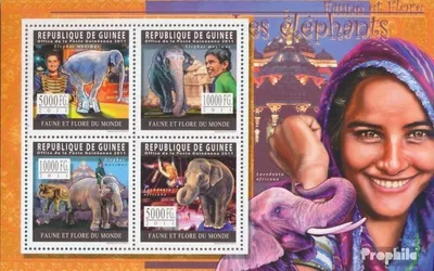Produktbild von Briefmarken Guinea 2011 Mi 8314-8317 Kleinbogen (kompl. Ausgabe) postfrisch Elefanten