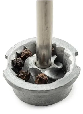 Image de Moulin à poivre Peugeot Bistro, 10 cm, blanc mat, bois de hêtre