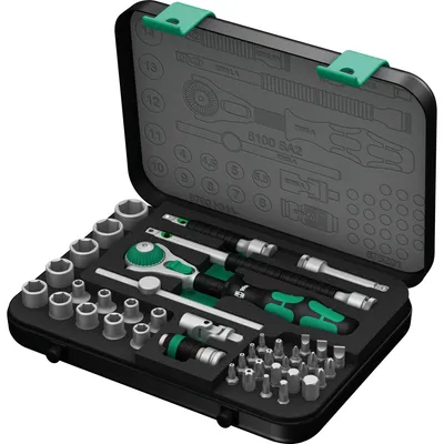 Produktbild von Wera Knarrensatz 42-teilig mit 1/4 Zoll Antrieb, metrisch
