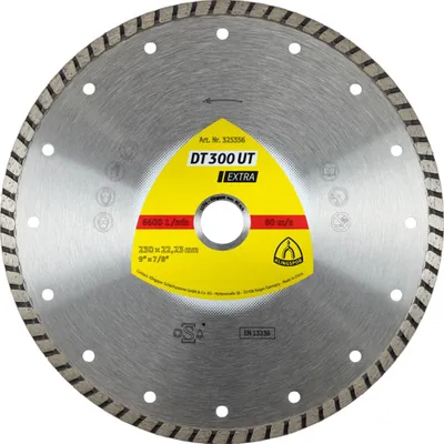 Produktbild von Klingspor DT 300 UT Diamanttrennscheiben, 230 x 2,5 x 22,23 mm 2,5 x 7 mm, geschlossener Rand Turbo