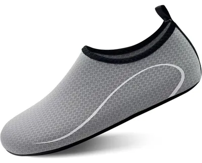 Produktbild von Wasserschuhe Badeschuhe Aquaschuhe für Damen und Herren, schnelltrocknend, rutschfest, Gr. 36-46, Grau