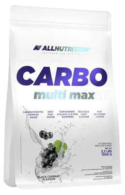 Produktbild von ALLNUTRITION Carbo Multi Max 1000 g – 92 % Kohlenhydrate aus Maltodextrin & Dextrose – Schwarze Johannisbeere