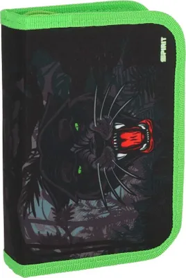 Produktbild von Schüler-Etui Wild Panther 28 teilig 1-Zipper Mäppchen