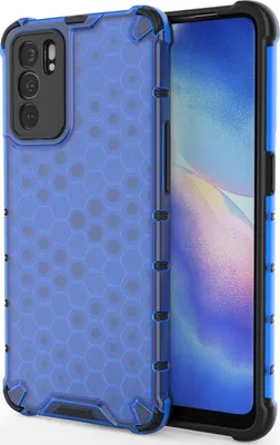 Produktbild von Mobigear Honeycomb  OPPO Reno 6 5G Hülle Hardcase Backcover Stoßfest - Blau