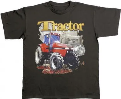 Produktbild von T-Shirt mit Print - Tractor - 10645 schwarz - Gr. S-XXL Größe - S
