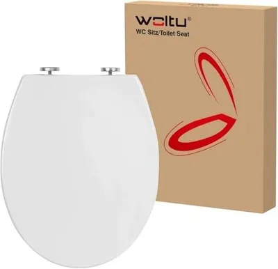 Zdjęcie produktu dla Deska sedesowa wolnoopadająca soft close antybakteryjna biała owalna