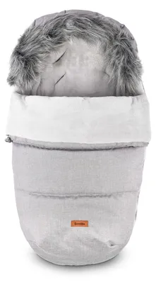 Sensillo Indiana Winter-Fußsack 100 × 50 cm, grau, Fleece-Innenfutter