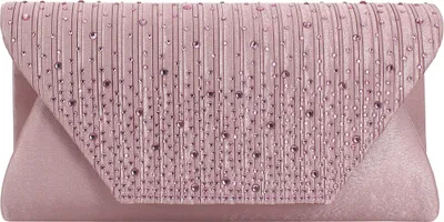 Produktbild von Damen Clutch Abendtasche Unterarmtasche Umhängetasche mit Strass-Steinen und Abnehmbarer Kette