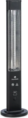 Image de Klarstein Chauffage infrarouge, Chauffage radiant pour l'intérieur, Chauffage infrarouge sur pied, Chauffage électrique sûr avec protection anti-basculement, Chauffage à haute efficacité énergétique avec IP65, Chauffage radiant pour terrasse, 1200 watts