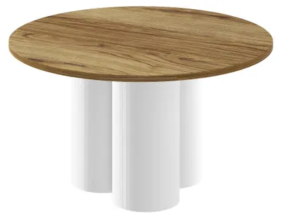 Produktbild von Design Couchtisch HRE-222 rund Hochglanz Wohnzimmer Tisch 80 x 50 cm