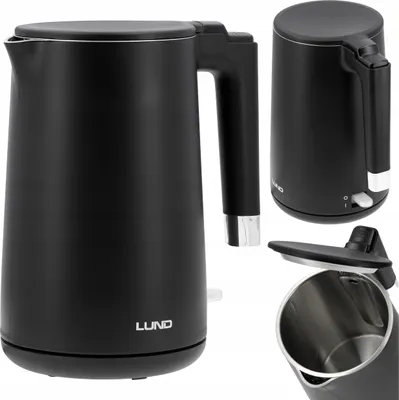 Produktbild von Lund 2200W 1.5L Schwarz Cool Touch Doppelwandiger Elektrischer Wasserkocher