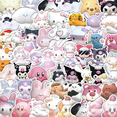 Obrázek produktu pro Samolepky – kawaii – 50 kusů
