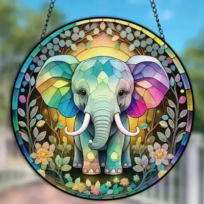 Produktbild von Sonnenfänger Elefant/Typ2 – Farbenfrohes Design KP31522