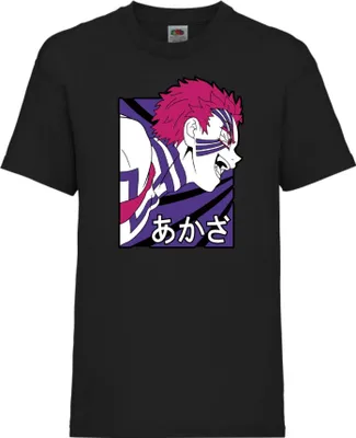 Produktbild von Kinder T-Shirt Demon Anime Slayer Akaza 03 Upper Rank Akaza, 9-11 Jahr - 140 / Schwarz