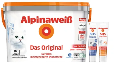 Produktbild von AP Alpinaweiß 10L + SOS Tube & Spachtel