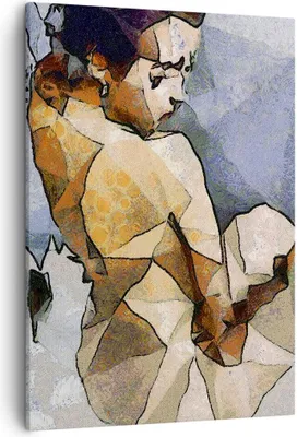 Produktbild von Bild auf Leinwand - Leinwandbild - Einteilig - Figuren Geometrisch Frau - 50x70cm - Wand Bild - Wanddeko - Wandbilder - Leinwanddruck - Wanddekoration - Leinwand bilder - Wandbild - PA50x70-5151