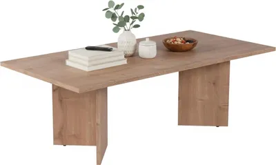 Produktbild von Dmora Couchtisch Turate 119x60x40h cm Eiche Braun, Rechteckig, Tischplatte aus Dekorspanplatte