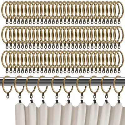 Immagine prodotto di 100 anelli per tende in metallo, diametro interno di 38 mm