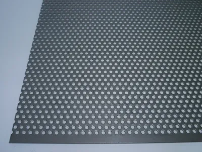 Produktbild von B&T Metall Loch-Blech 10x50cm | Blech-Zuschnitt 1,0mm stark, Rund-Lochung Ø 3mm versetzt RV 3-5 | Edelstahl-Blech nach Maß, V2A, gelocht, blank gewalzt | Loch-Gitter 1.4301, rostfrei