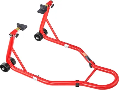Produktbild von SucceBuy Motorradständer für Hinterrad, 385 kg Tragkraft, Schwingarmheber in Rot