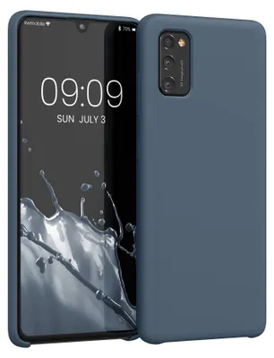 Produktbild von kwmobile Handyhülle für Samsung Galaxy A41 Hülle - Case Silikon - Kabelloses Laden - Schutzhülle Cover in Dunkler Schiefer