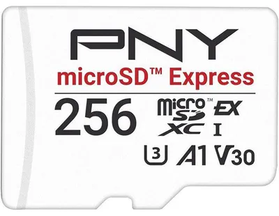 Image de PNY microSD Express - Carte mémoire microSDXC - 256 Go - UHS-I U3 V30 A1 - 890/750 Mo/s
