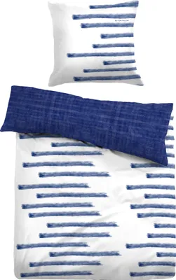 Produktbild von Tom Tailor Mako-Satin Bettwäsche 67658-807 indigo blue 135x200 cm + 80x80 cm