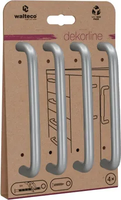 Produktbild von Walteco Möbelgriff-Set Gissi 128 mm, Chrom matt, 4 Stück