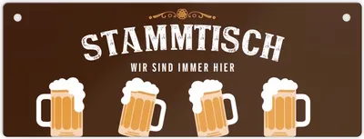 Produktbild von Stammtisch Metallschild - Wir sind immer hier