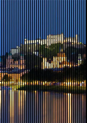 Produktbild von Akustikpaneel digital bedruckt Salzburg 1 2400 x 1693 x 19 mm Set = 3 Einzelpaneele