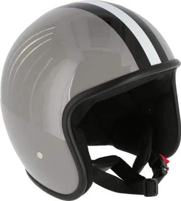Produktbild von ARC Helm "Modell A-611" Retrolook - Grau mit Streifen, Größe: XL