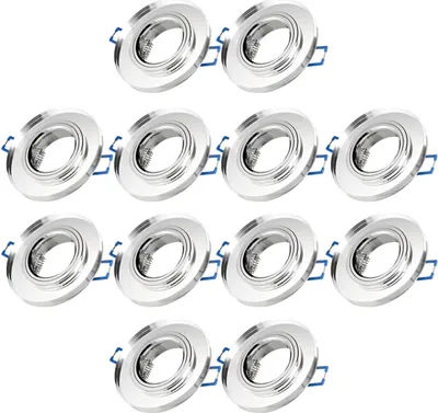 Produktbild von Sweet LED Einbaustrahler Glas 12xEinbauleuchte Transparent Rund 230V GU10 Spot
