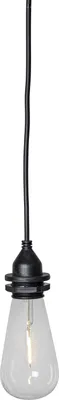 Produktbild von Star Trading 483-28 LED-Solar-Lampe "Cord Set" schwarz, Kunststoff/Glas, ca. 14x200 cm,  zum Clippen, 10 LM, inkl. Akku, Vierfarb-Karton