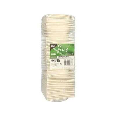 Produktbild von Fingerfood - Teller, Zuckerrohr "pure" eckig 1,5 cm x 7 cm x 7 cm weiss
