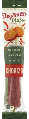 Image de Stegeman Plus Chorizo 200g – Saucisse épicée au poivre espagnol pour plats