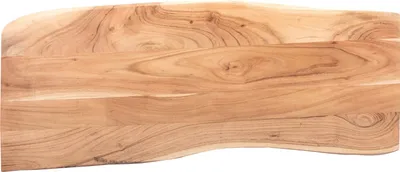 Produktbild von Tischplatte 100x40 cm Emilio, Holzplatte Akazienholz massiv + naturfarben + lackiert, Baumkanten-Platte für Heimwerker, Arbeitsplatten, Tische & Fensterbretter