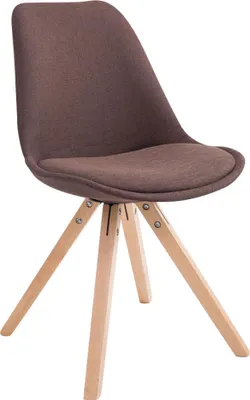 Produktbild von TPFLiving Besucherstuhl Toulon Stoff Gestell Buchenholz Natura Square braun