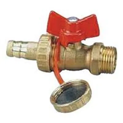 Obrázok produktu pre Guľový ventil DN15, PN10 s hadicovou prípojkou, prevlečná matica G3/4"
