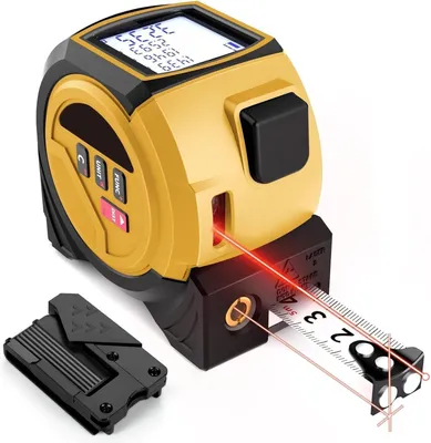 Laser-Messband 40 m, digital, mit Kreuzlinienlaser, 5 m Maßband