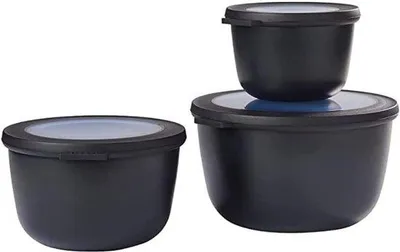 Produktbild von Famanu Set aus 3 schwarzen Schalen - Nordic Schwarz